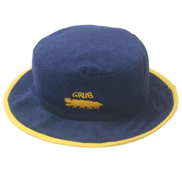 ozi varmints toweling hat with a grub design - navy