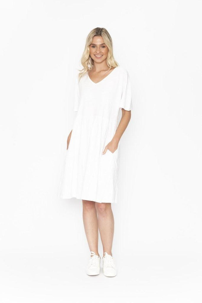Relax With One Summer Luna Ruched Dress - 100% Cotton - OZ RESORT