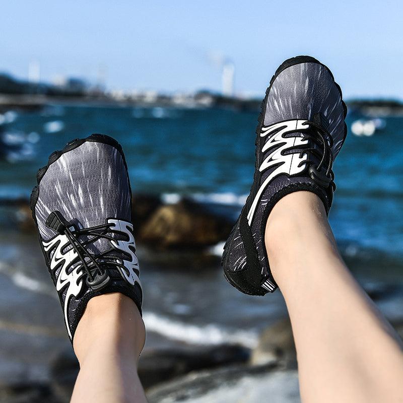 Aqua Shoes for Kids - Neoprene Non Slip Rubber Sole Beach Shoes - Black Childrens Swimwear OZ RESORT 