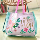 Future Is Love Shopper Embroidered Hand Made - Tote Bag.