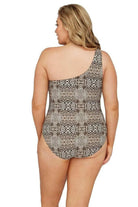 Artesands One Shoulder Leopard One Piece.