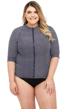 AT5715ZZ Artesands Navy Zigzag Rash Vest.