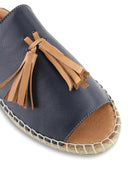 Bueno Rogue Navy Coconut 20WJ0311 Plain Espadrillas Leather Shoes.