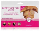 Bye Bra Adhesive Breast Lift Tape Cup A–C with Silicone Nipple Covers.