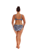 Capriosca Batik Side Ruched Mid Rise Pant Bikini Bottom.