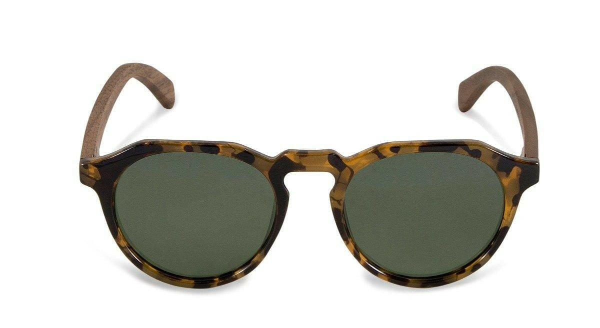 Chanj Sunglasses Tortoise Sustainable Sunglasses Handcrafted FSC Wood.