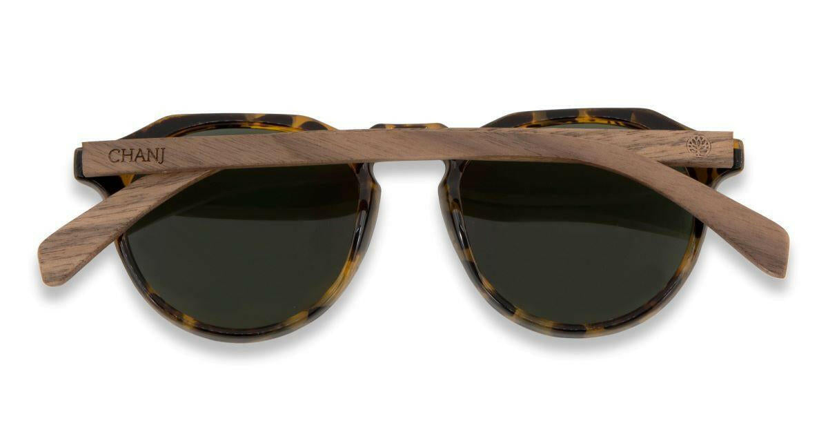 Chanj Sunglasses Tortoise Sustainable Sunglasses Handcrafted FSC Wood.