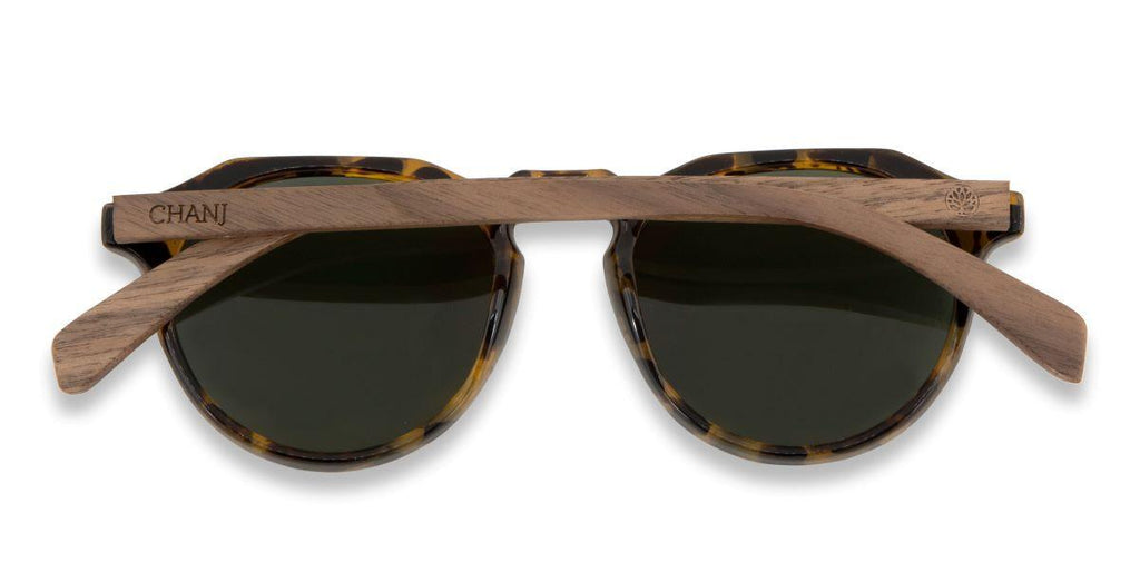 Chanj Sunglasses Tortoise Sustainable Sunglasses Handcrafted FSC Wood Sunglasses CHANJ 