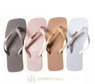 Damien Hall Original Signature Gold Badge Thongs - Flip Flops.