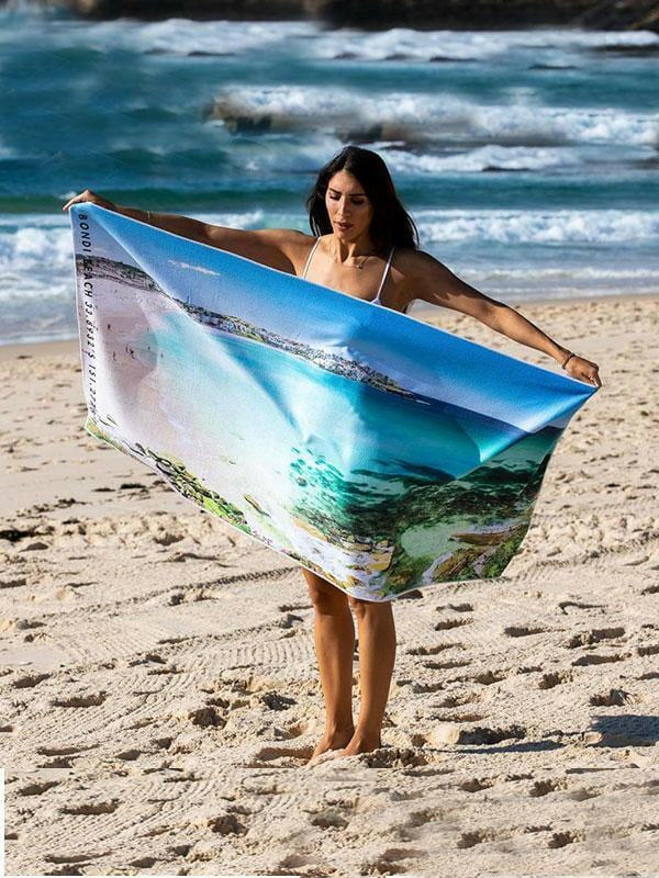Destination Towels - Bondi Blues Sand Free Beach Towel.
