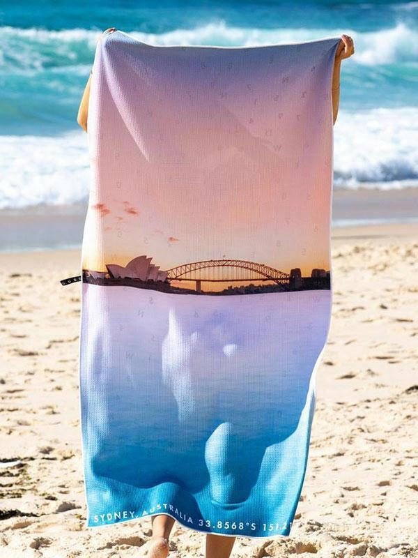 Destination Towels - Harbour Pastels sand free beach towel.