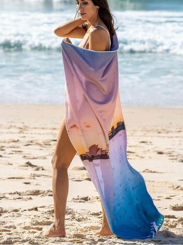 Destination Towels - Harbour Pastels sand free beach towel.