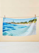 Destination Towels - Lighthouse Blues sand free beach towel.