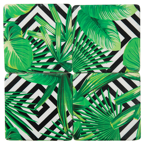 DWBH COS292 Resin Drink Coaster Set - set of 4.