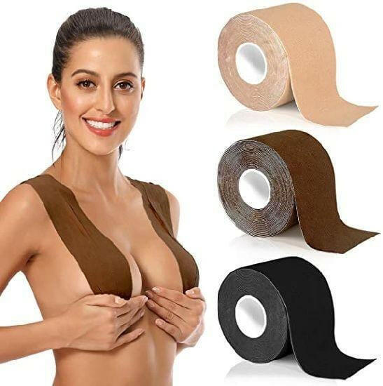 Clear Boob Tape For Breast Lift - Transparent Self-Adhesive Bra Tape, Waterproof & Invisible For Backless Clear Boob Tape For Breast Lift - Transparent Self-Adhesive Bra Tape, Waterproof & Invisible For Backless