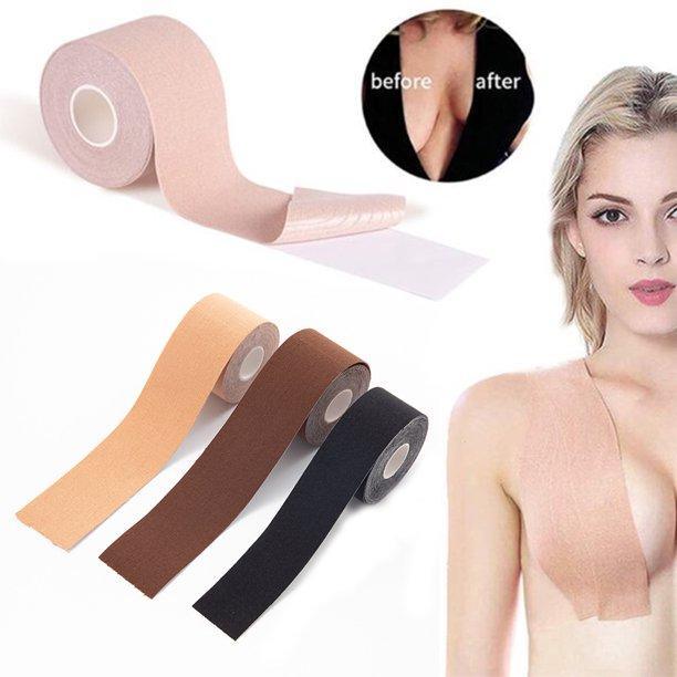 Boob Tape for Breast Lift Plus Size, Roll Boob Tape Chest Lift Invisible  Breast Tape DIY Party Breast Sticker, for Backless Dress, Breast Lift Tape  for Lift & Fashion (Black) : 