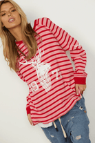 Hammill & Co Stripe Waffle Long Sleeve Tee.