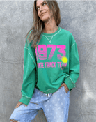 Hammill & Co 73 Slouch Green Edgy Sweat Shirt.