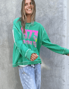 Hammill & Co 73 Slouch Green Edgy Sweat Shirt.