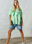 Hammill & Co S402 Graphic Tee Fluro Green.