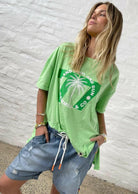 Hammill & Co S402 Graphic Tee Fluro Green.
