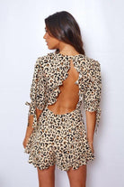 ST2628D01 Indikah Leopard playsuit.