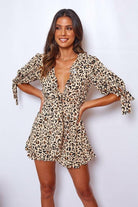 ST2628D01 Indikah Leopard playsuit.