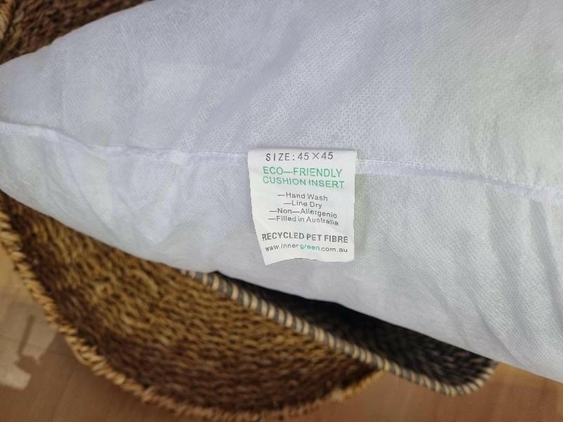 Eco Friendly Cushion Insert made from Pet Fibre - Plastic Bottles.