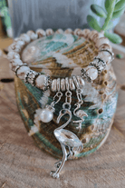 Flamingo Diamond Silver Plated Beaded Bracelet.