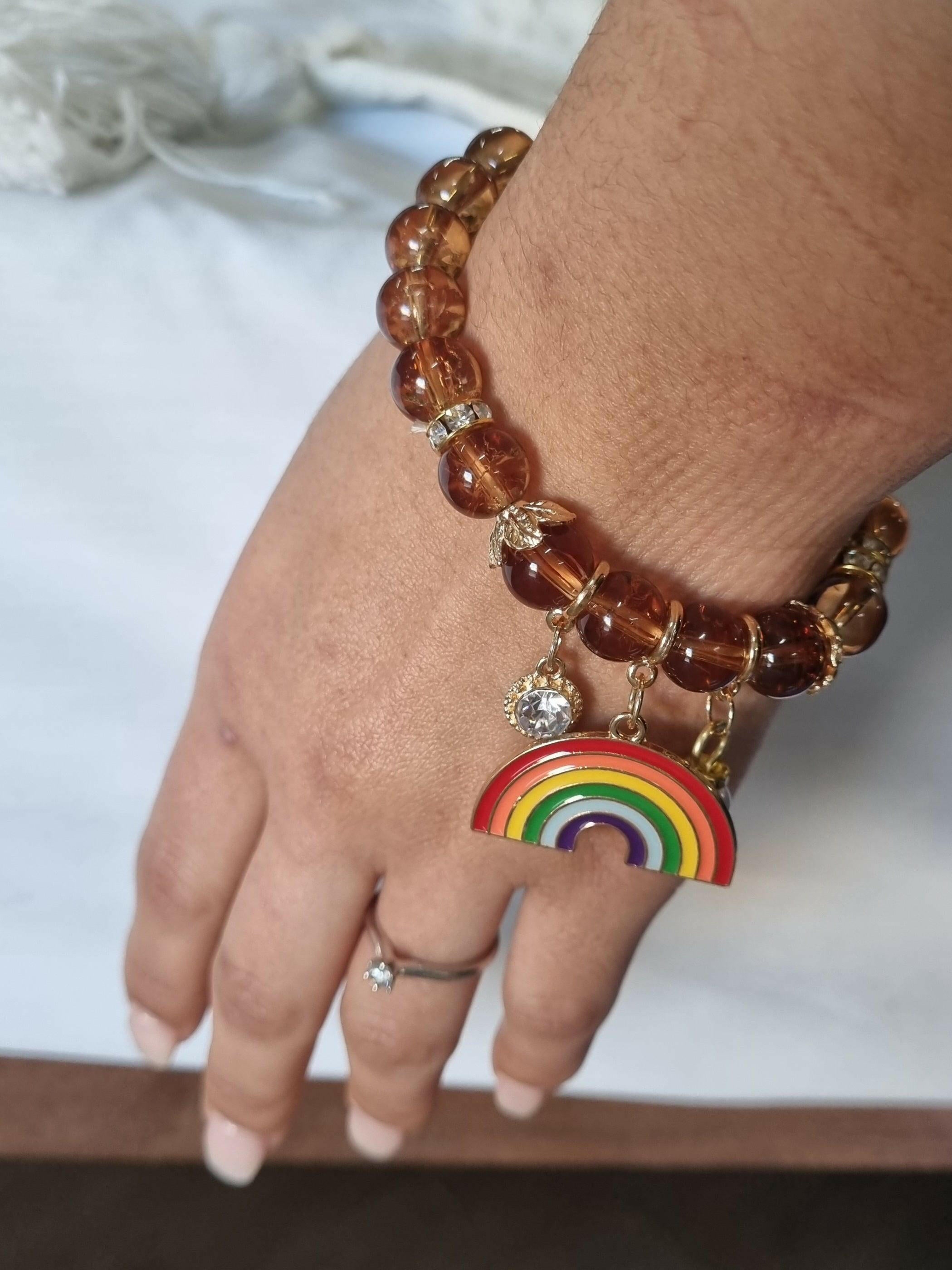 Pride Bracelet BHM10137 Coffee Rainbow.