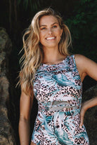 Jantzen JA84281MAS Island Mesh High Neck Mastectomy One Piece Olive.