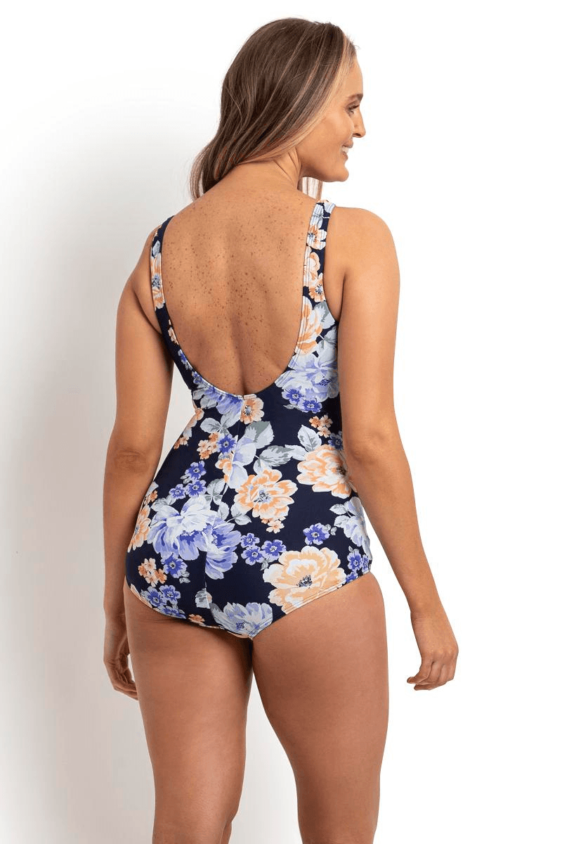 Jantzen Sheath One Piece Gathered - Navy.