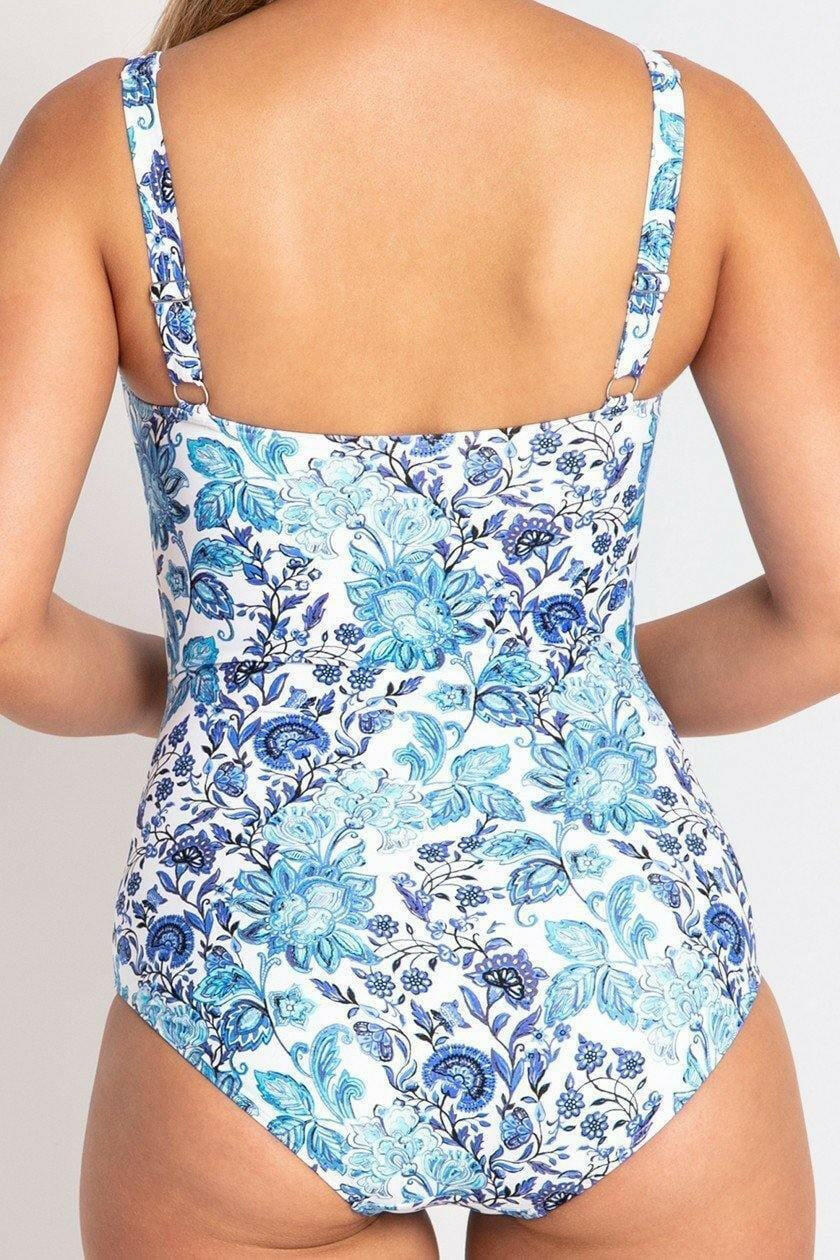 JA84129D Jantzen China Rose D Cross Front One Piece.