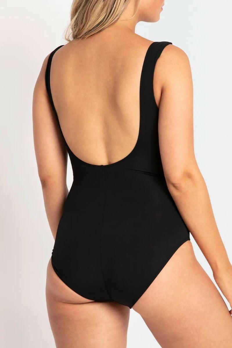 Jantzen Heritage Classics Gathered Surplice One Piece Black.