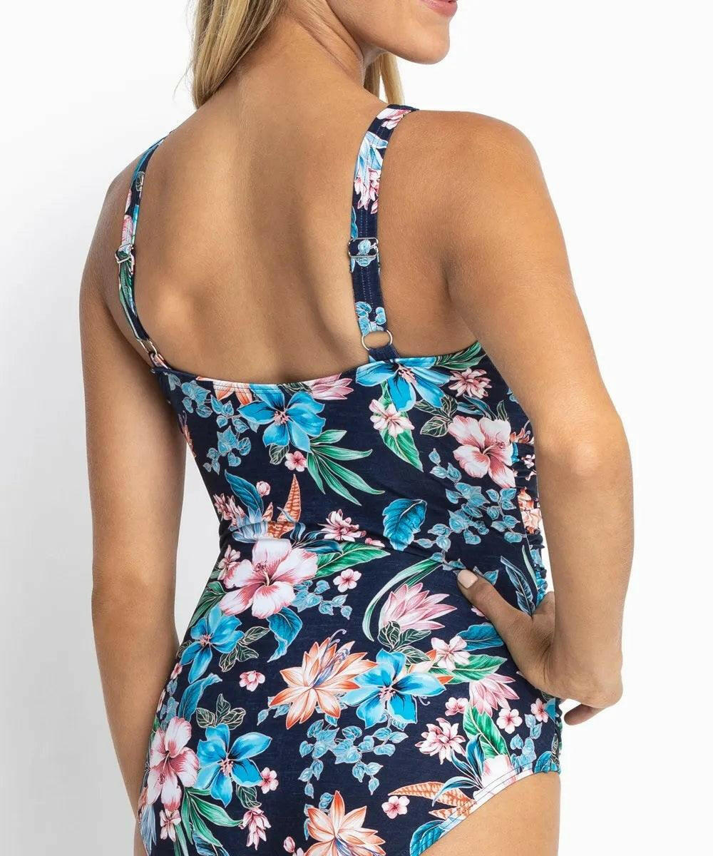 Jantzen JA84377DDE Koh Lipe DDE Front Ruched One Piece Navy.