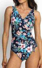 Jantzen JA84375 Koh Lipe Gathered Surplice One Piece.
