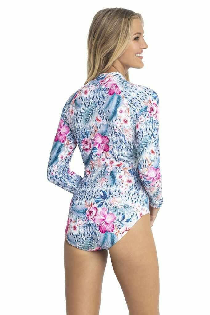 Jantzen JA84384 Moroccan Flowers Sunsafe One Piece Surfsuit.