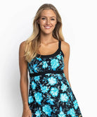 Jantzen JA84360 Select Empire Swim Dress Blue.