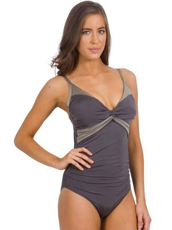 J1908DD/E Lustre DD/E Twist Front One Piece Maillot - Jets.