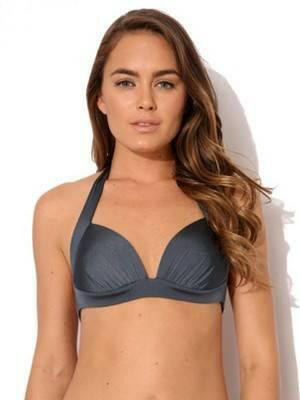 J4429 Lustre 50's Halter Bikini Top - Jets.