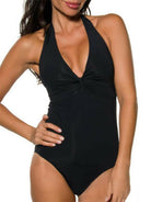 Twist Halter One Piece Amalfi Blue.
