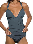 J1286 Lustre Empire Halter One Piece  - Jets.