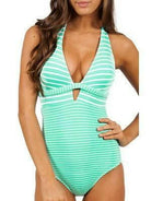 J1830 Tempo  Plunge Halter One Piece - Jets.