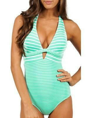 J1830 Tempo  Plunge Halter One Piece - Jets.