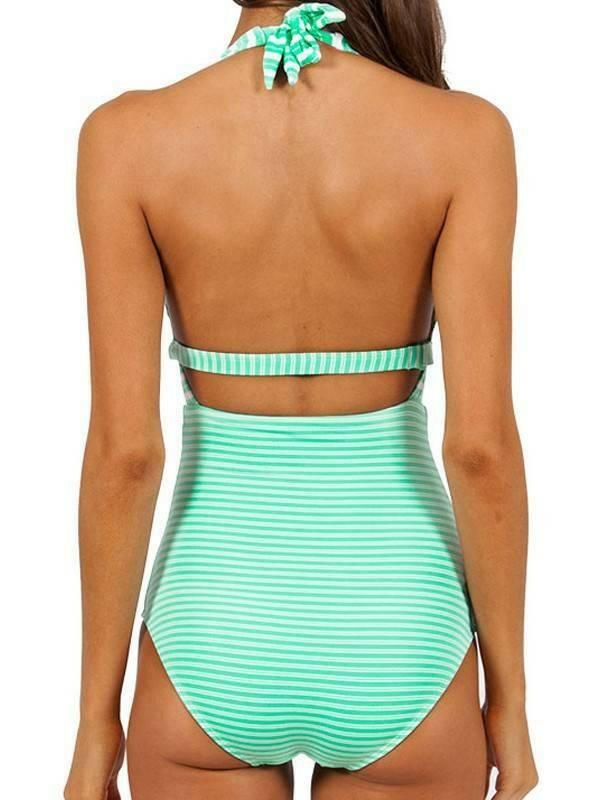 J1830 Tempo  Plunge Halter One Piece - Jets.