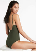 Jets Jetset Tank One Piece Olive.