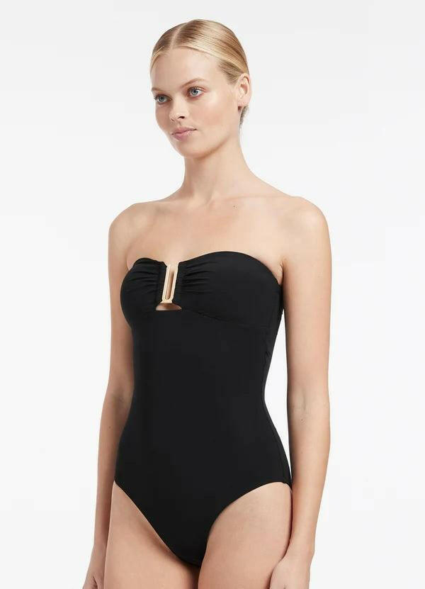 Jets Jetset Bandeau Signature Black One Piece.