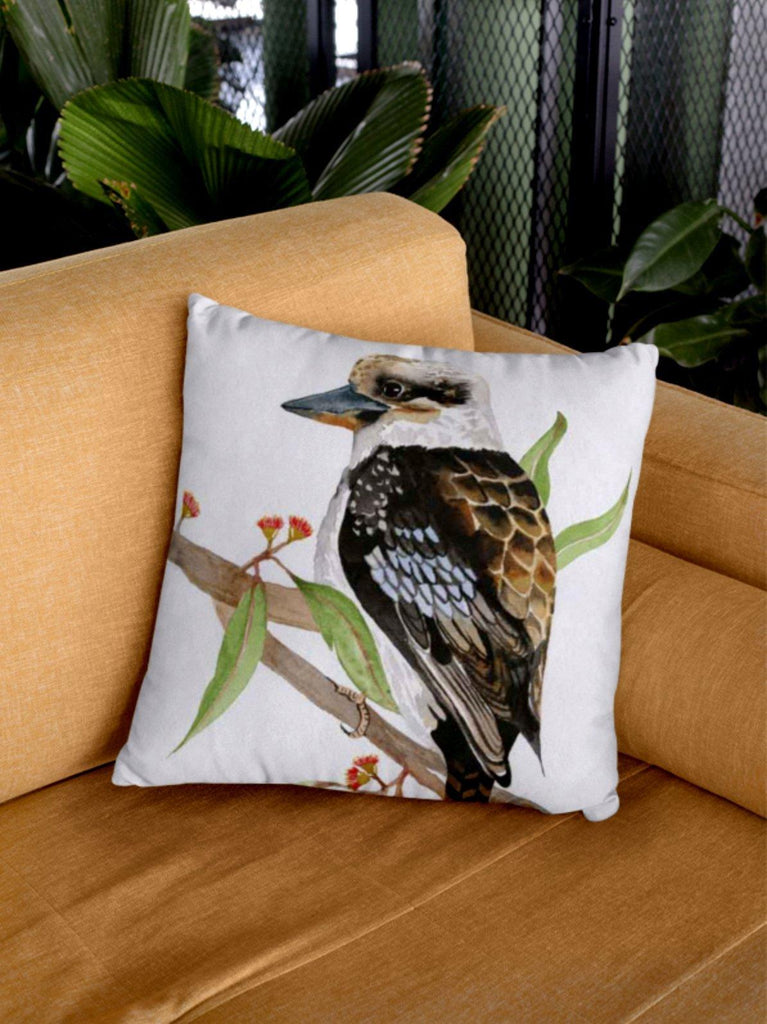 Kookaburra Cushion Cover 45 x -45cm Soft Plush Double Printed Cushions Lisa Glynn 