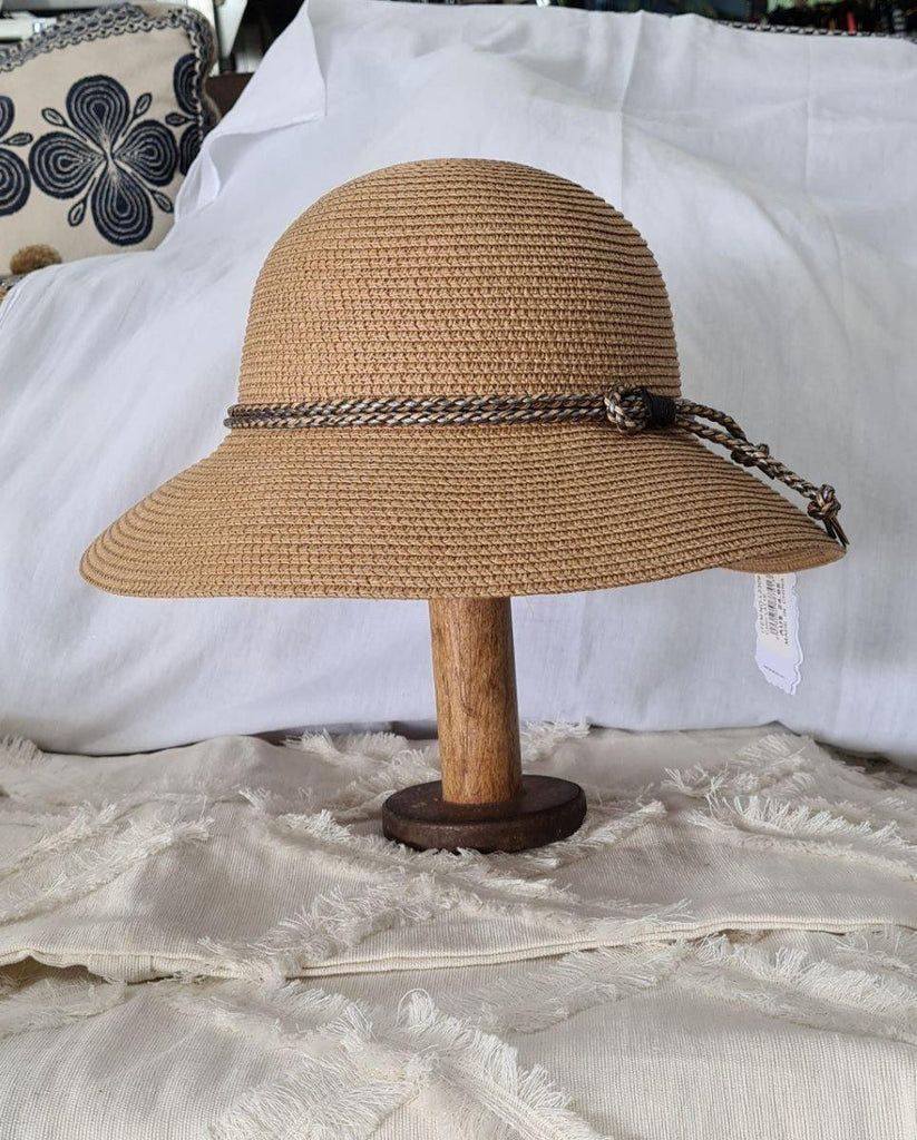 L2309-Ladies Bucket with Rope Loop Wide Brim Hat Hats Kato Design 