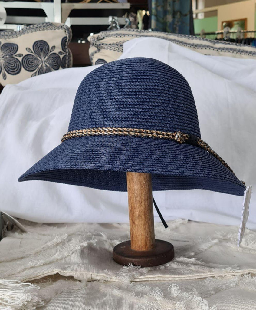 L2309-Ladies Bucket with Rope Loop Wide Brim Hat Hats Kato Design 